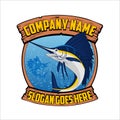 Unique and fresh Blue marlin logo template