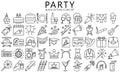 Simple Set of Party Related Vector Line Icons Royalty Free Stock Photo