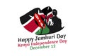 December 12, Happy Jamhuri Day, Independence day of Kenya vector illustration.