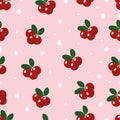 Seamless pattern in cranberry