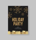 Vector illustration design for holiday party and happy new year party invitation flyer poster and greeting card template