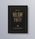 Vector illustration design for holiday party and happy new year party invitation flyer poster and greeting card template