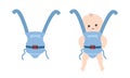 Blue baby sling clipart illustration