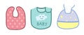 Vector set of cute baby bib clipart  illustration Royalty Free Stock Photo