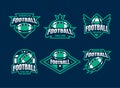 Set of soccer Logo or football club sign Badge. Football logo with shield background vector design