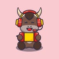 Cute gaming bull.