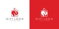 gift logo vector template download modern design