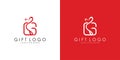 gift logo vector template download modern design