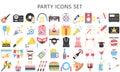 Simple Set of Party Related Vector Line Icons Royalty Free Stock Photo