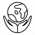 SUSTAINABILITY - PLANT ICON VECTOR IMAGE