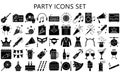 Simple Set of Party Related Vector Line Icons Royalty Free Stock Photo