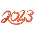 2023 logo lettering numbers brush stroke