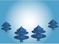 Christmas tree 3d vector blue winter background wallpaper eps new 3d