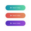 Watch video vector buttons Royalty Free Stock Photo