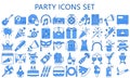 Simple Set of Party Related Vector Line Icons Royalty Free Stock Photo
