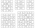 White puzzles, separate pieces Royalty Free Stock Photo