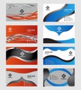 Vector business card template set, elements for design Royalty Free Stock Photo