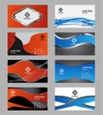 Vector business card template set, elements for design Royalty Free Stock Photo