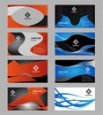 Vector business card template set, elements for design Royalty Free Stock Photo