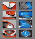 Vector business card template set, elements for design Royalty Free Stock Photo