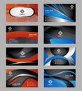 Vector business card template set, elements for design Royalty Free Stock Photo