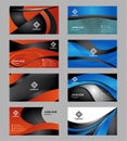 Vector business card template set, elements for design Royalty Free Stock Photo