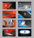 Vector business card template set, elements for design Royalty Free Stock Photo