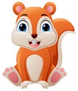 Cute little squirrel cartoon sitting Royalty Free Stock Photo