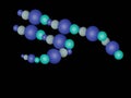 Print atoms molecules binding vetor image isolated