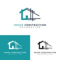 home repair logo creative vector. initial G letter house logo. eps3