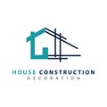 home repair logo creative vector. initial G letter house logo. eps2