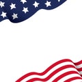 american flag waving in the wind vector illustrations Royalty Free Stock Photo