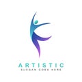 dance logo creative design. dance icon abstract. Vector illustration. eps2