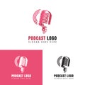 speech logo creative vector. Mic icon logo for music, sound, icon, vintage and business company. eps2