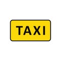 yellow sign isolated taxi icon vector design. taxi lettering