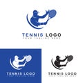 tennis logo creative concept. tennis player vector icon. eps2