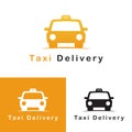 delivery taxi logo illustration vector. taxi yellow service icon. eps2