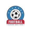 football logo template design. Football club emblem. Vector Logo Suitable for championship.