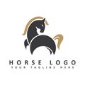creative horse logo template. modern and elegant abstract vector. Royalty Free Stock Photo