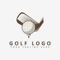 vector illustration of golf club logo creative design.