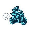 vector illustration of a motorbike rider. eps2