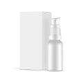 Blank Serum Bottle With Dispenser Pump Cap, Packing Paper Box