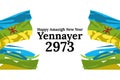 Happy New Amazigh Year. Yennayer 2973 vector illustration