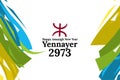 Happy New Amazigh Year. Yennayer 2973 vector illustration