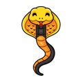 Cute philippines cobra cartoon (Naja samarensis) Royalty Free Stock Photo