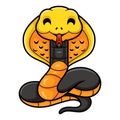 Cute philippines cobra cartoon (Naja samarensis) Royalty Free Stock Photo