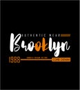 Brooklyn Core Denim Simple Vintage Stylish Text Vector Template For Print