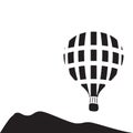 Hot air balloon silhouette vector design, Flying for Travel balloon vector illustration. eps3