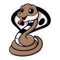Cute indian king cobra cartoon