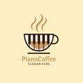 Piano Caffee Logo Design